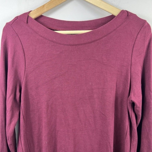 J.JILL, Wearever Collection Marooon Long Sleeve Jersey Knit Dress Sz MP - Picture 2 of 10